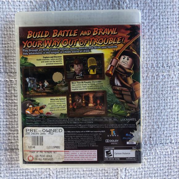 Lego Indiana Jones The Original Adventure PS3 Manual Included 2008 Works Tested - Picture 2 of 4
